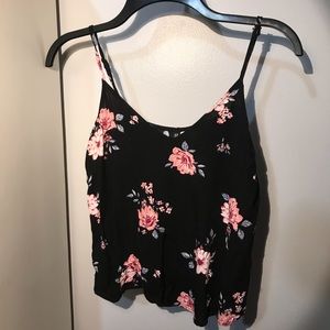 Small floral cropped blouse